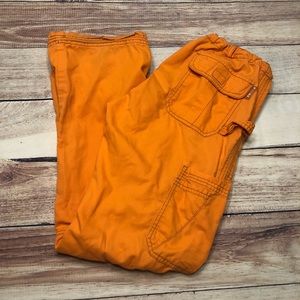 KOI Orange Elastic Waist Scrub Nursing Pants Small